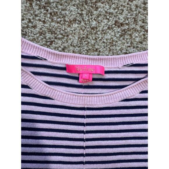 Lilly Pulitzer long sleeve, Pink & blue striped Sweater, size small - Picture 4 of 12